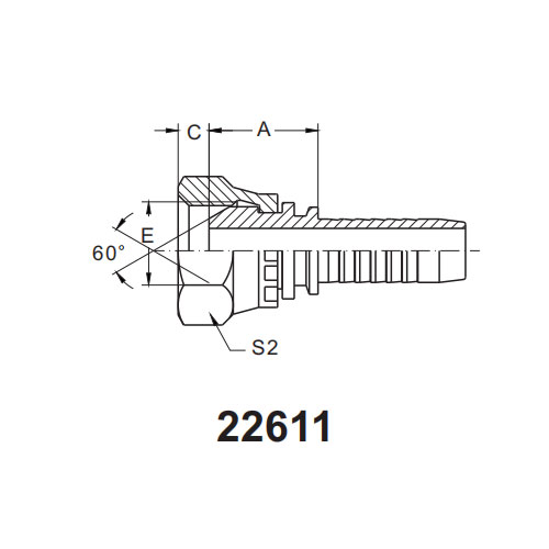 22611 BSP naaras 60° kartiotiiviste