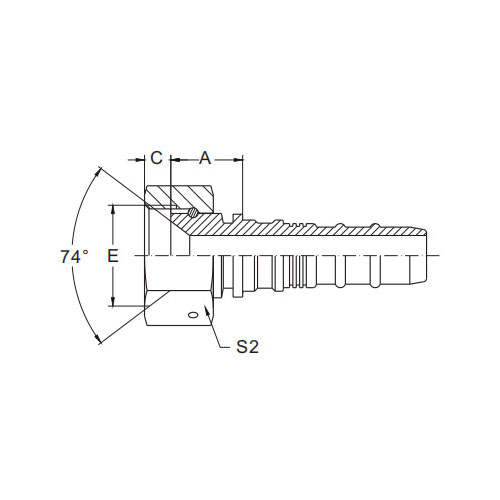 26713-W JIC naaras 74° kartioistuimen lukitus