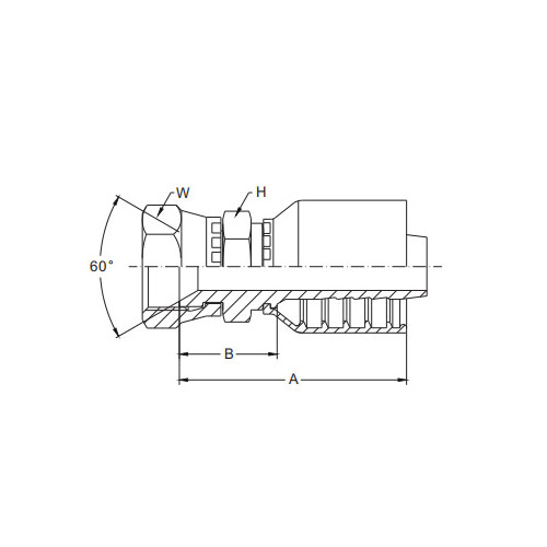 Komatsu Metric Female 60° kartiotiiviste